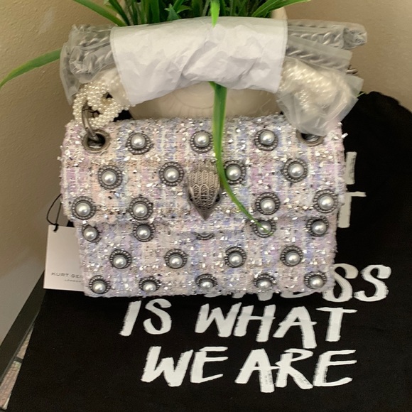 Kurt Geiger Handbags - Kurt Geiger London Mini Kensington Tweed Convertible Shoulder Bag